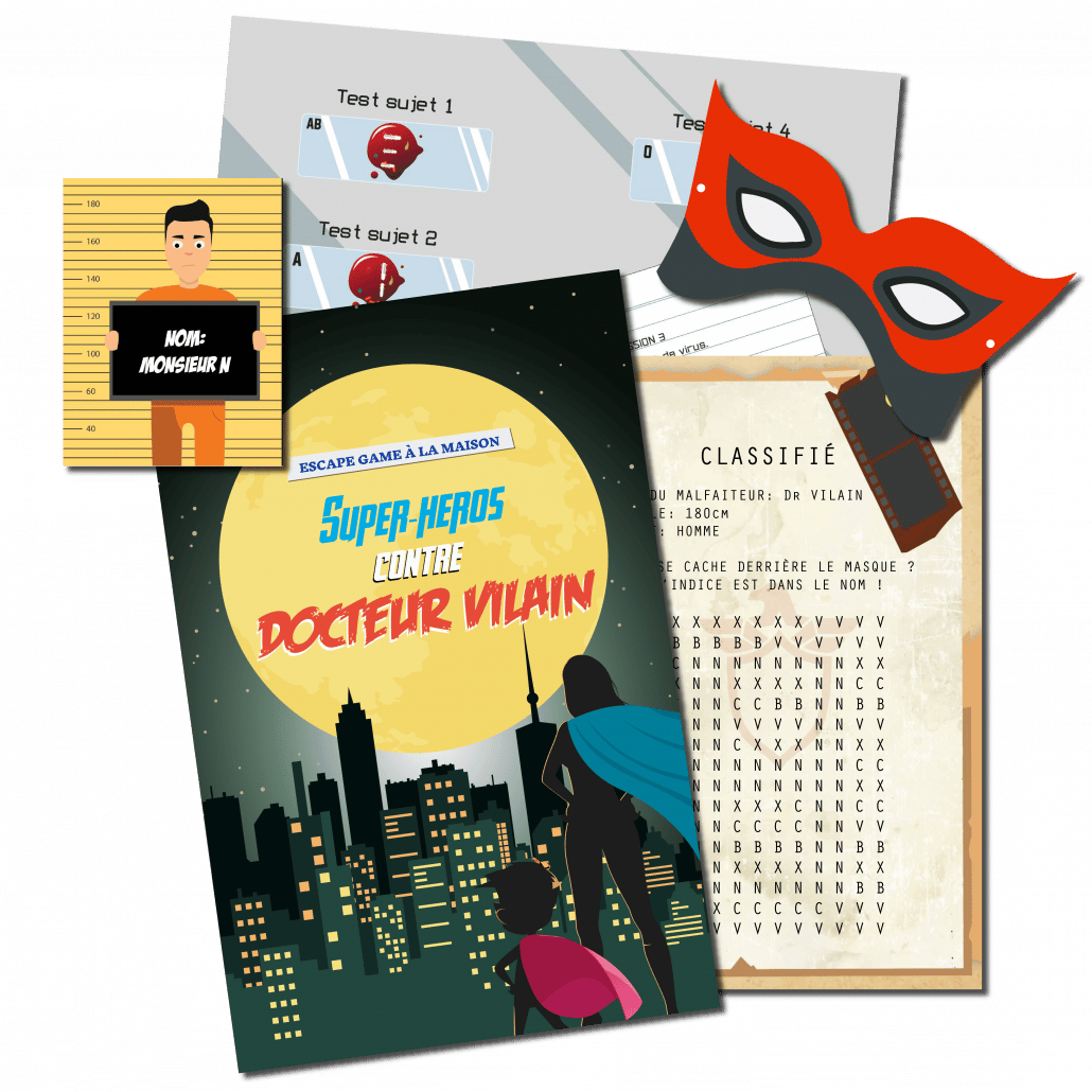 SUPER HEROS VS DR VILAIN