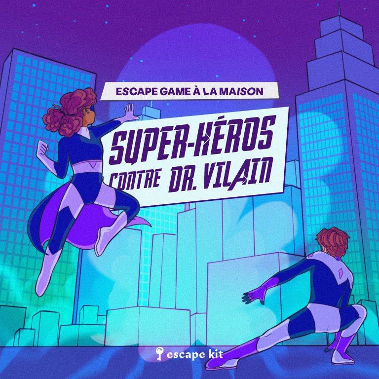 Super-héros contre Dr Vilain, escape game à imprimer