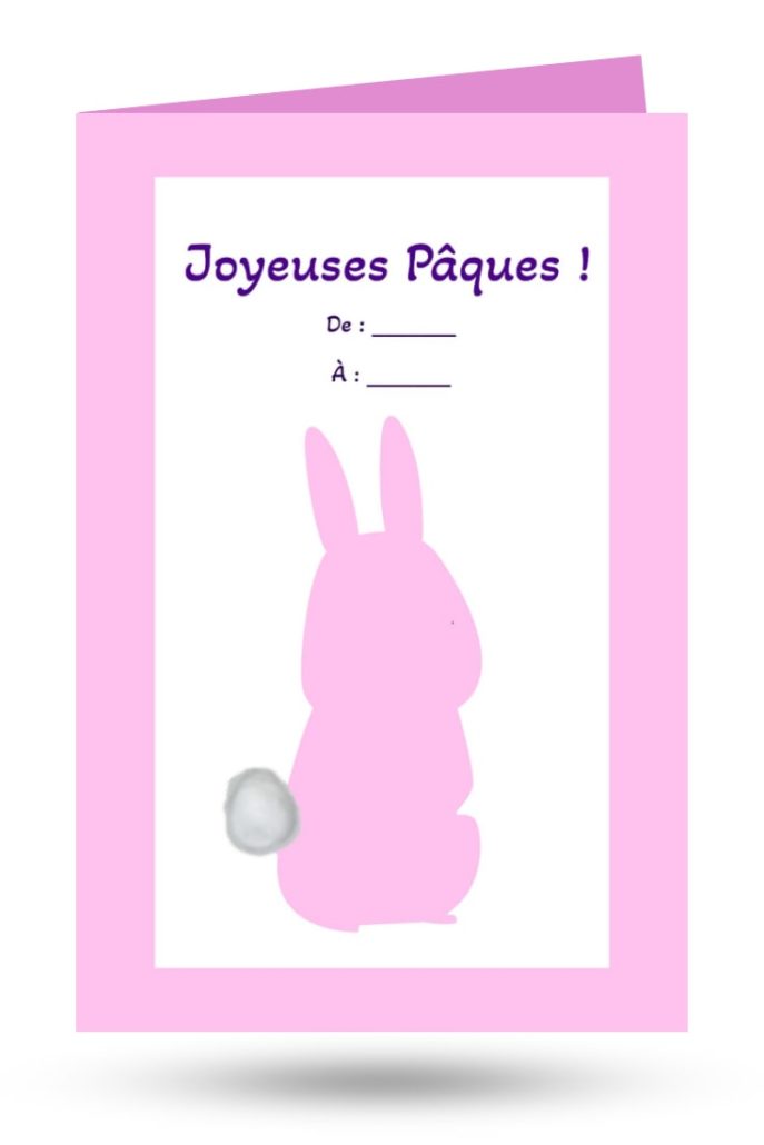 Carte Pâques Lapin Décoration Enfant