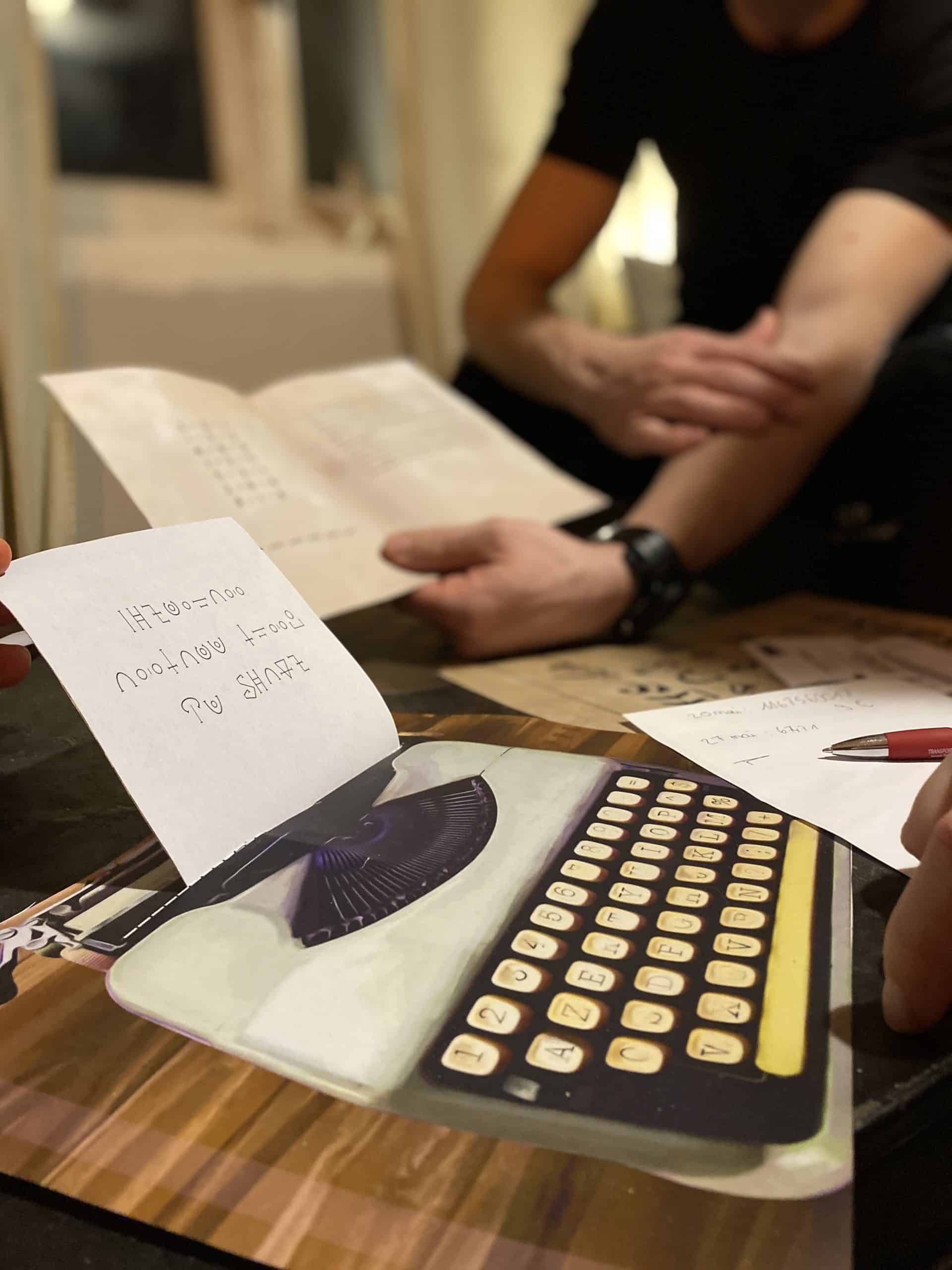 Kids playing a detective scavenger hunt game at home