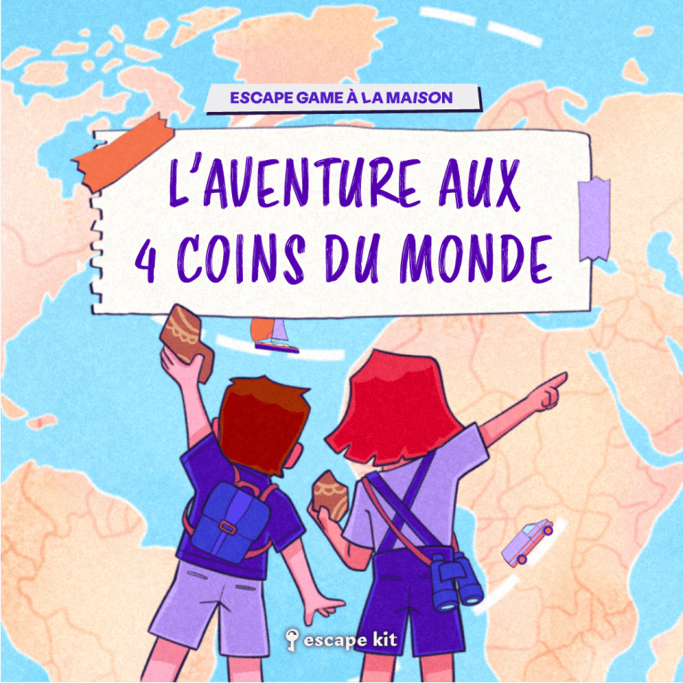 Aventure aux 4 coins du monde, escape game à imprimer