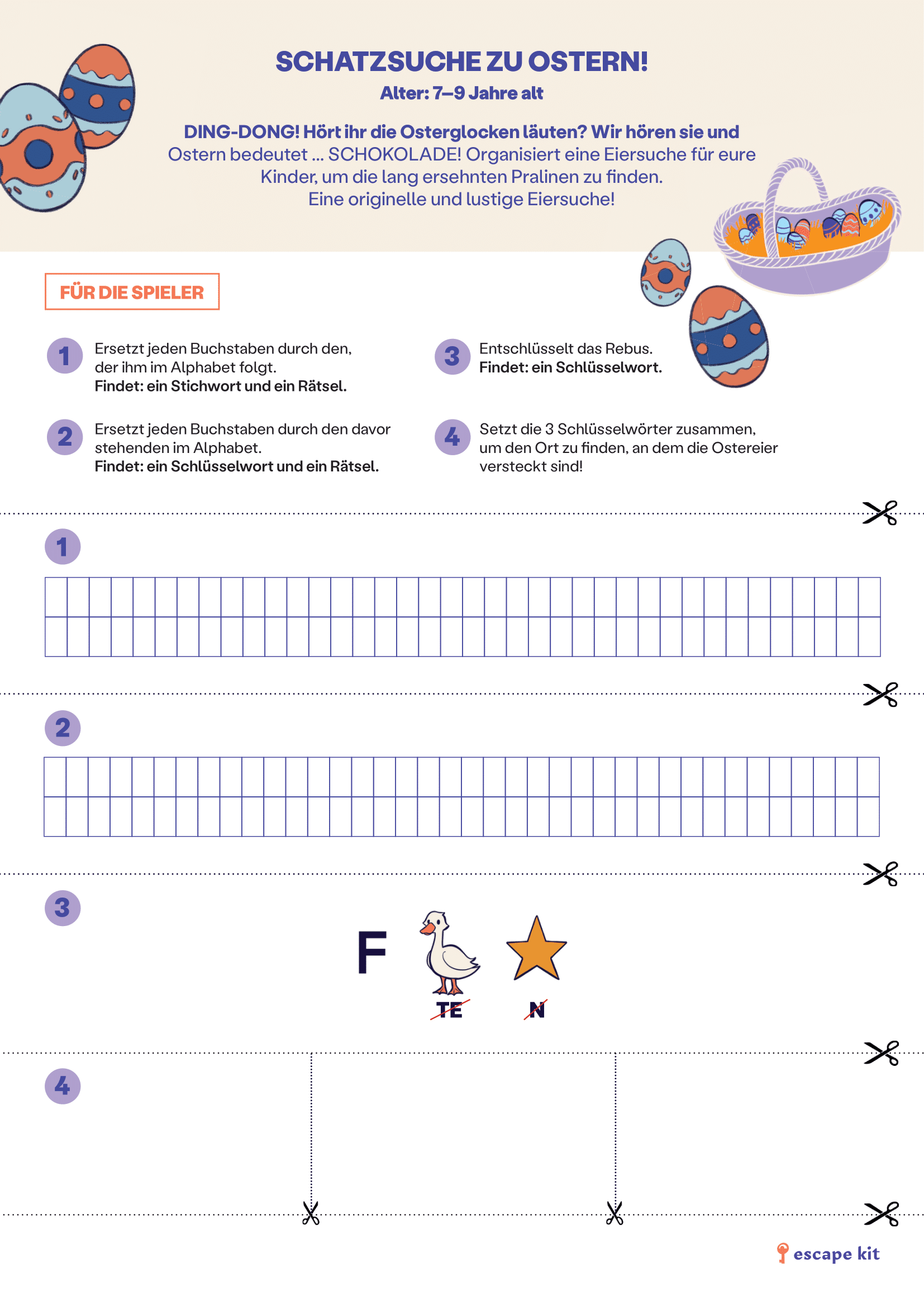  Top-Aktivitäten mit Kindern an Ostern! - Escape Kit 