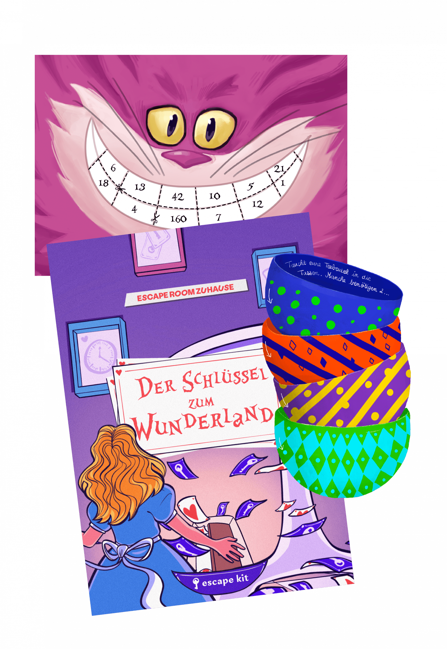 Escape Room Alice im Wunderland Escape Kit Kinder Escape Room Alice im Wunderland Escape Kit Kinder