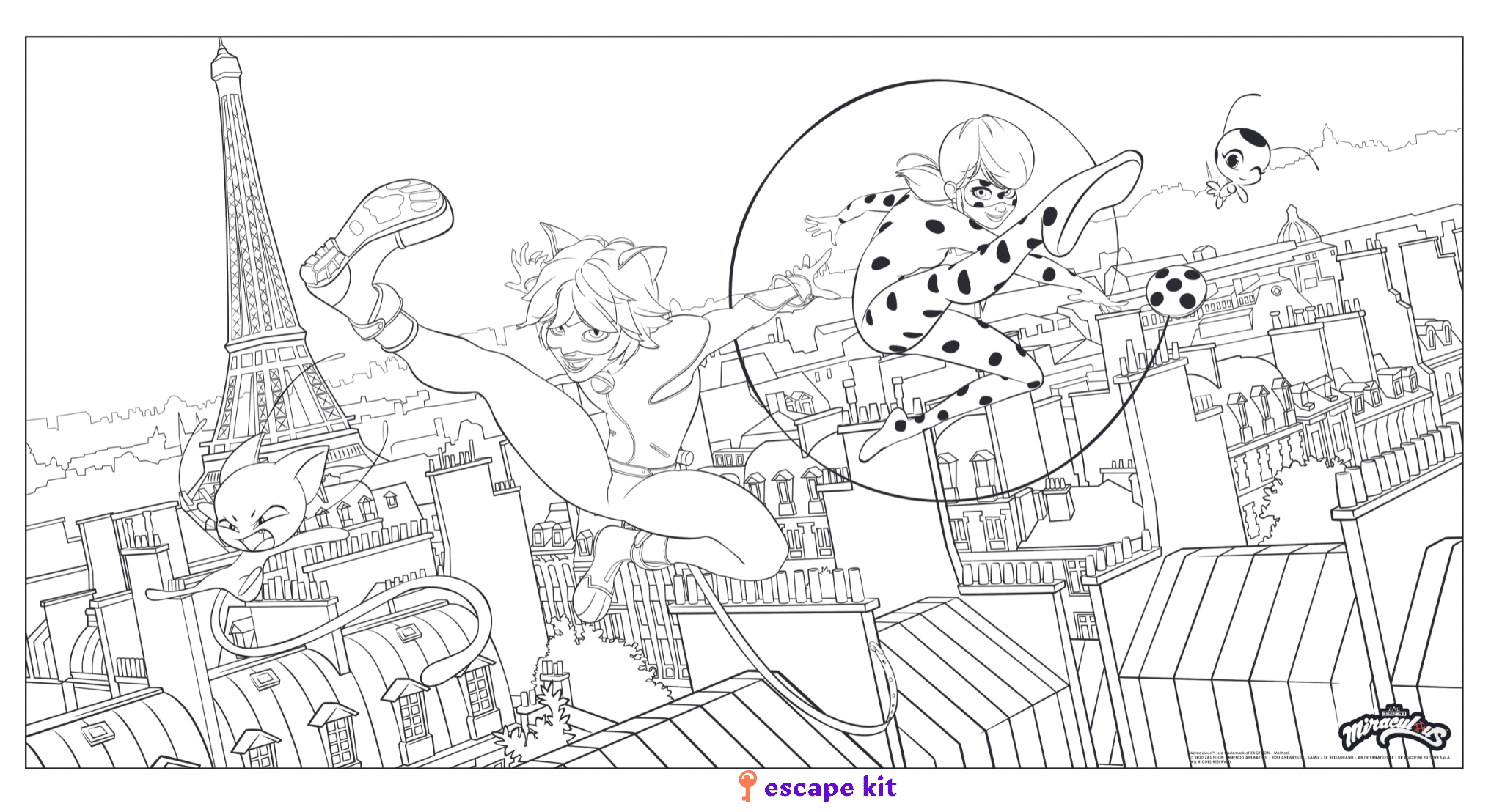 Coloriages GRATUITS à impirmer thème MIRACULOUS