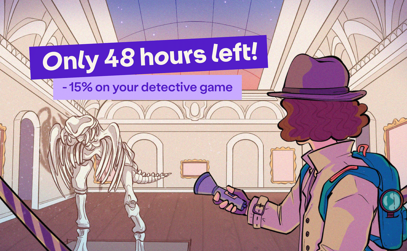Museum Investigation — detective game for kids, printable escape kit