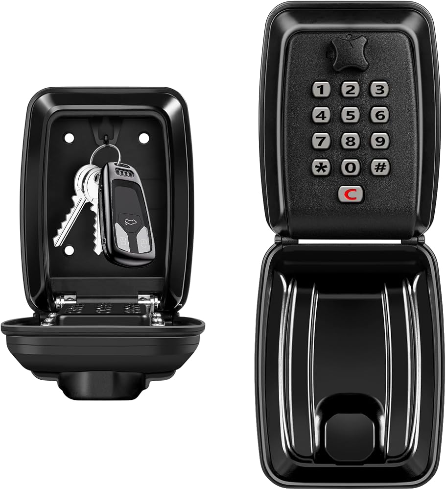 Outdoor key safe box with combination lock